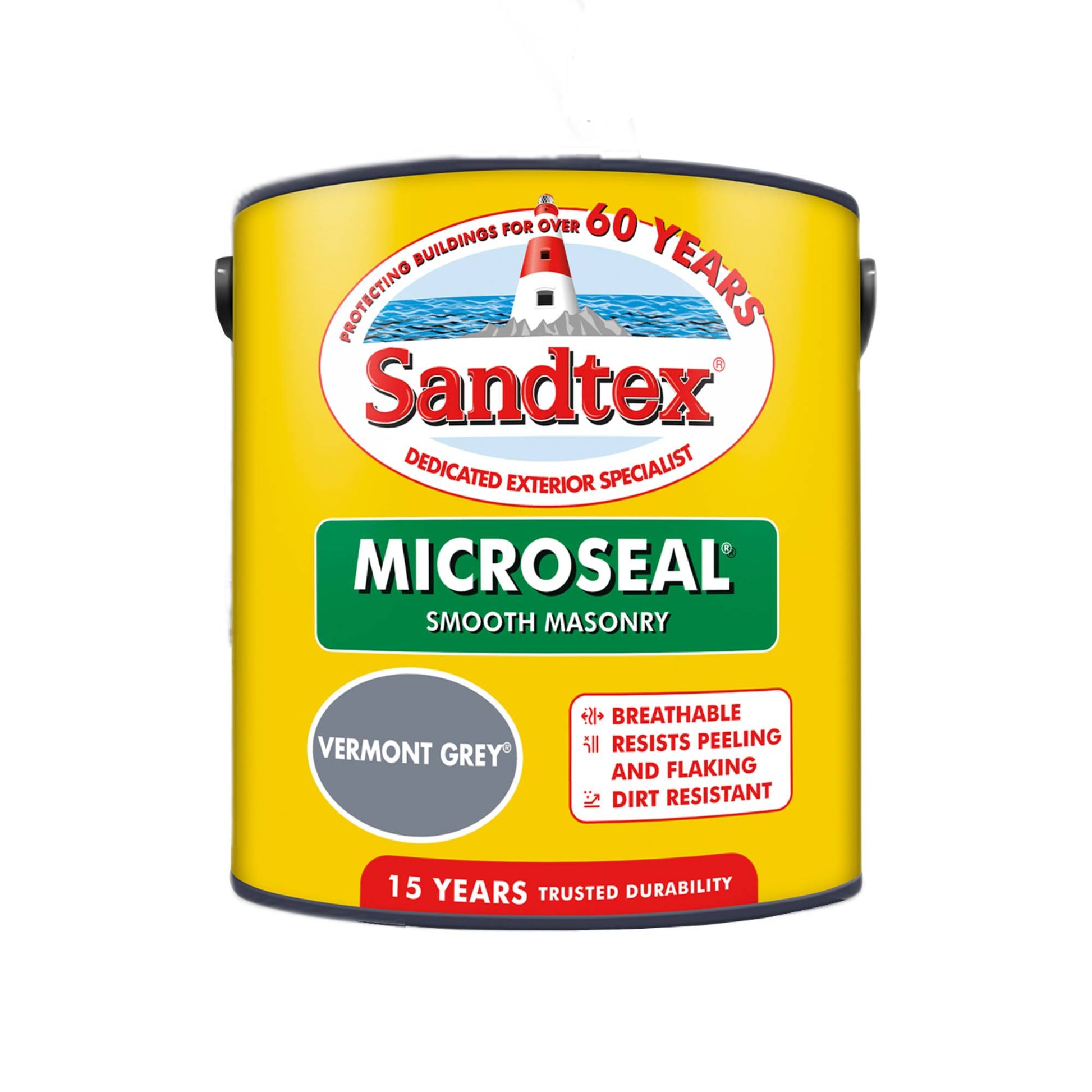 Sandtex 15 Year Weatherproof Exterior Wall Paint - Vermont Grey