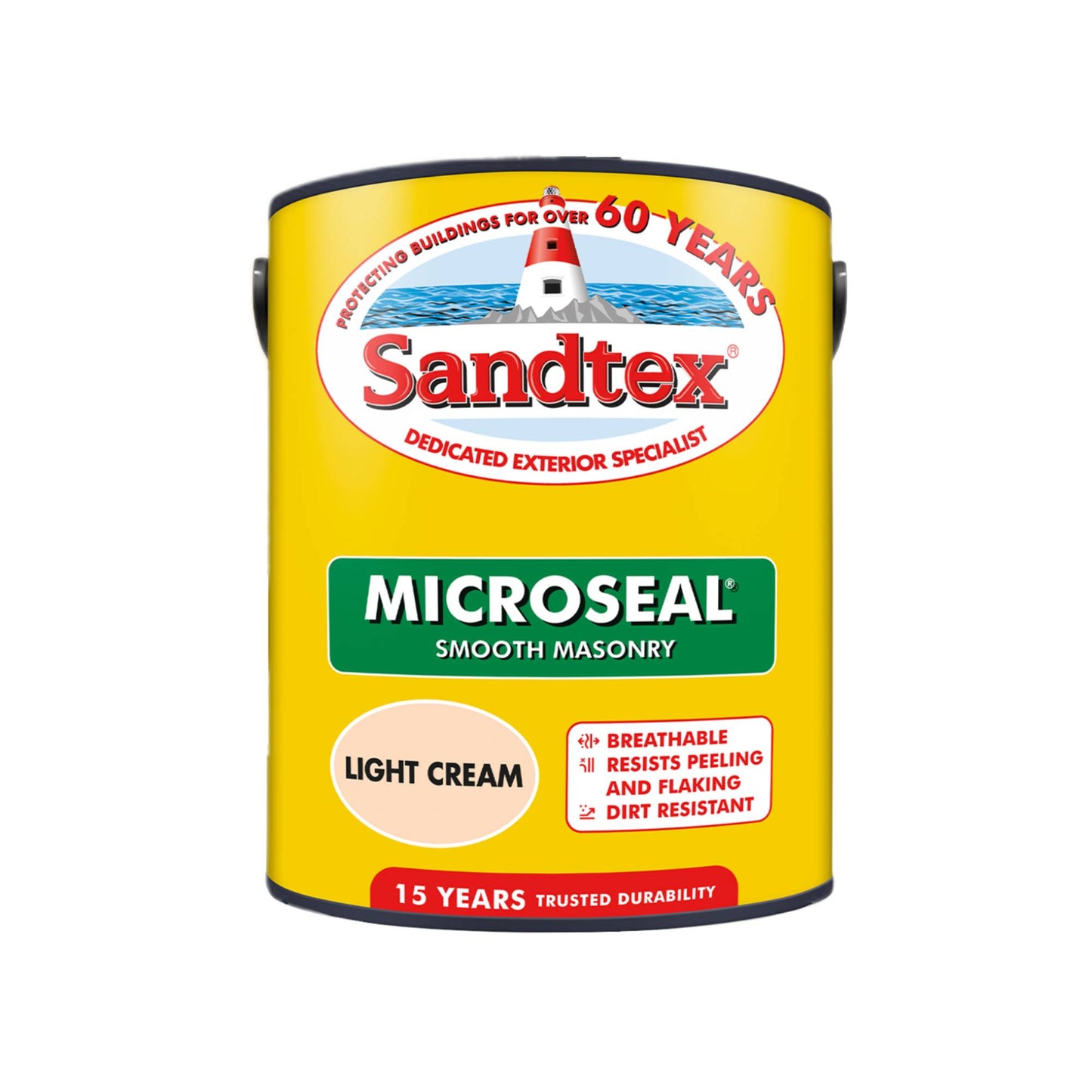 Sandtex 15 Year Weatherproof Exterior Wall Paint - Light Cream