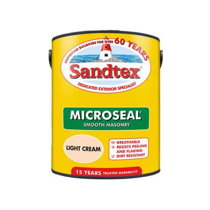Sandtex 15 Year Weatherproof Exterior Wall Paint - Light Cream