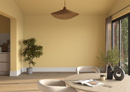Dulux Heritage Butter Cup on the walls of a room setting
