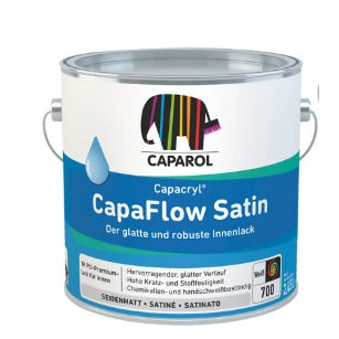 Caparol CapaFlow Satin White Water Based Enamel Paint For Interior Wood & Metal