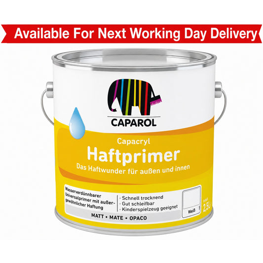 Caparol Haftprimer High Opacity Adhesion Primer White All Sizes