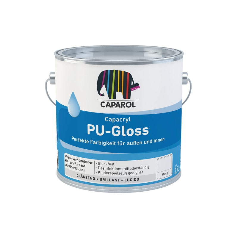Caparol PU Gloss Water Based Wood and Metal Paint White