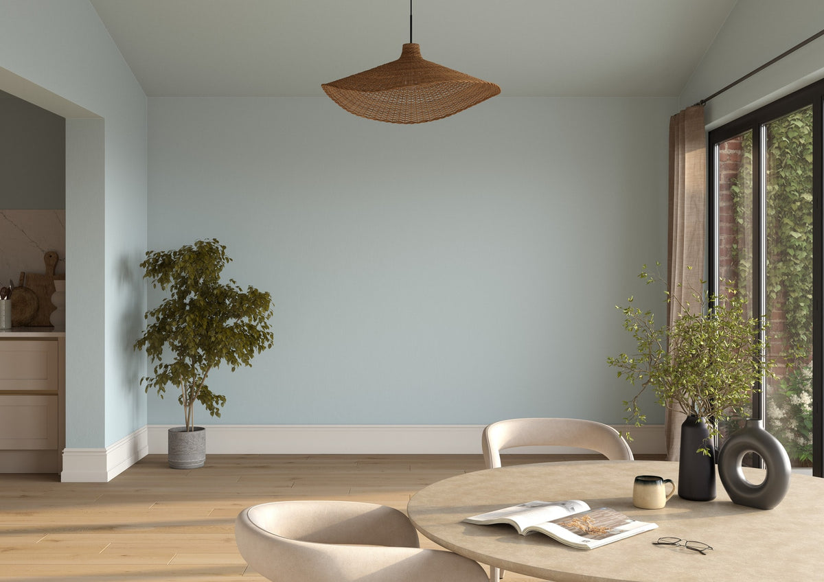 Dulux Heritage Copenhagen Blue on the walls of a room setting
