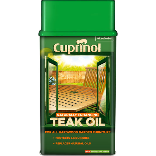 Cuprinol Natural Enhancing Teak Oil, Clear, 1 Litre