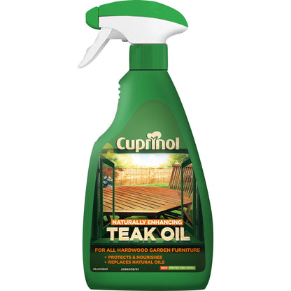 Cuprinol Natural Enhancing Teak Oil Spray, Clear, 500ml