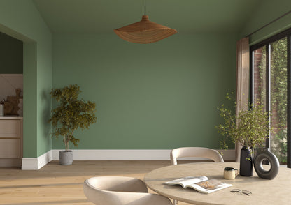 Dulux Heritage DH Grass Green on the walls of a room setting