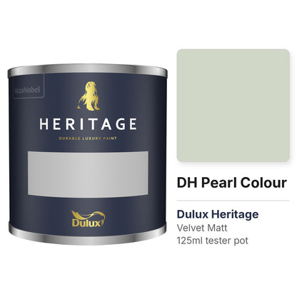 Dulux Heritage DH Pearl Colour 125ml tester pot and colour swatch