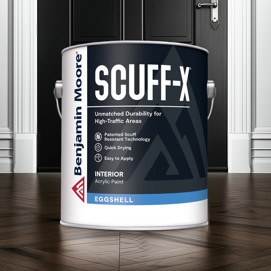 Benjamin Moore Scuff-X Eggshell Paint Super White