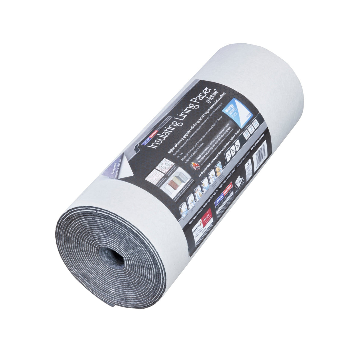 Erfurt Mav Insulating Lining Paper Graphite Plus Roll, Fire Rated 7.5mx.5m