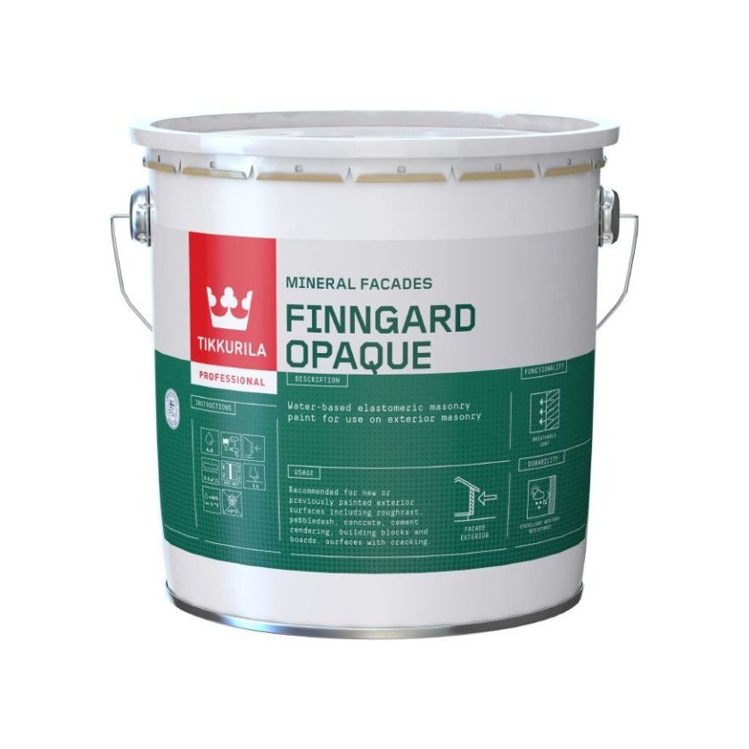 Finngard Opaque Elastomeric Waterborne Smooth Masonry Paint, White