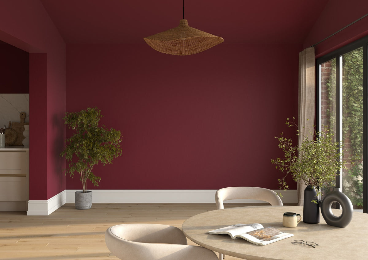 Dulux Heritage Florentine Red on the walls of a room setting