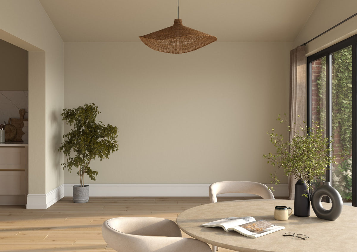 Dulux Heritage Green Earth on the walls of a room setting