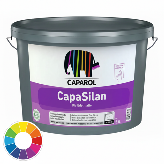 Caparol CapaSilan 12.5 Litre Tinted Colours with colour wheel