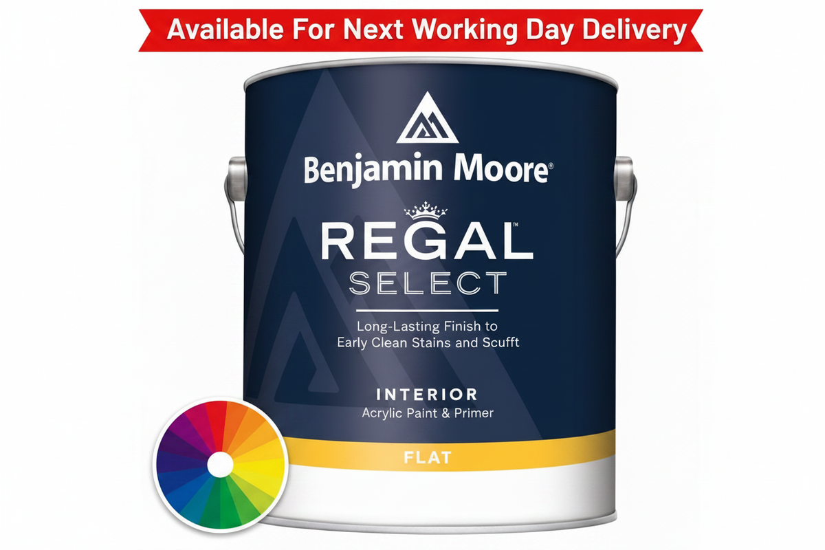 Benjamin Moore Regal Select Interior Flat tin - tinted to Chantilly Lace OC-65