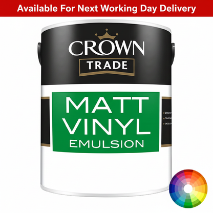 Crown Trade Matt Vinyl Emulsion Paint - Tinted Colour