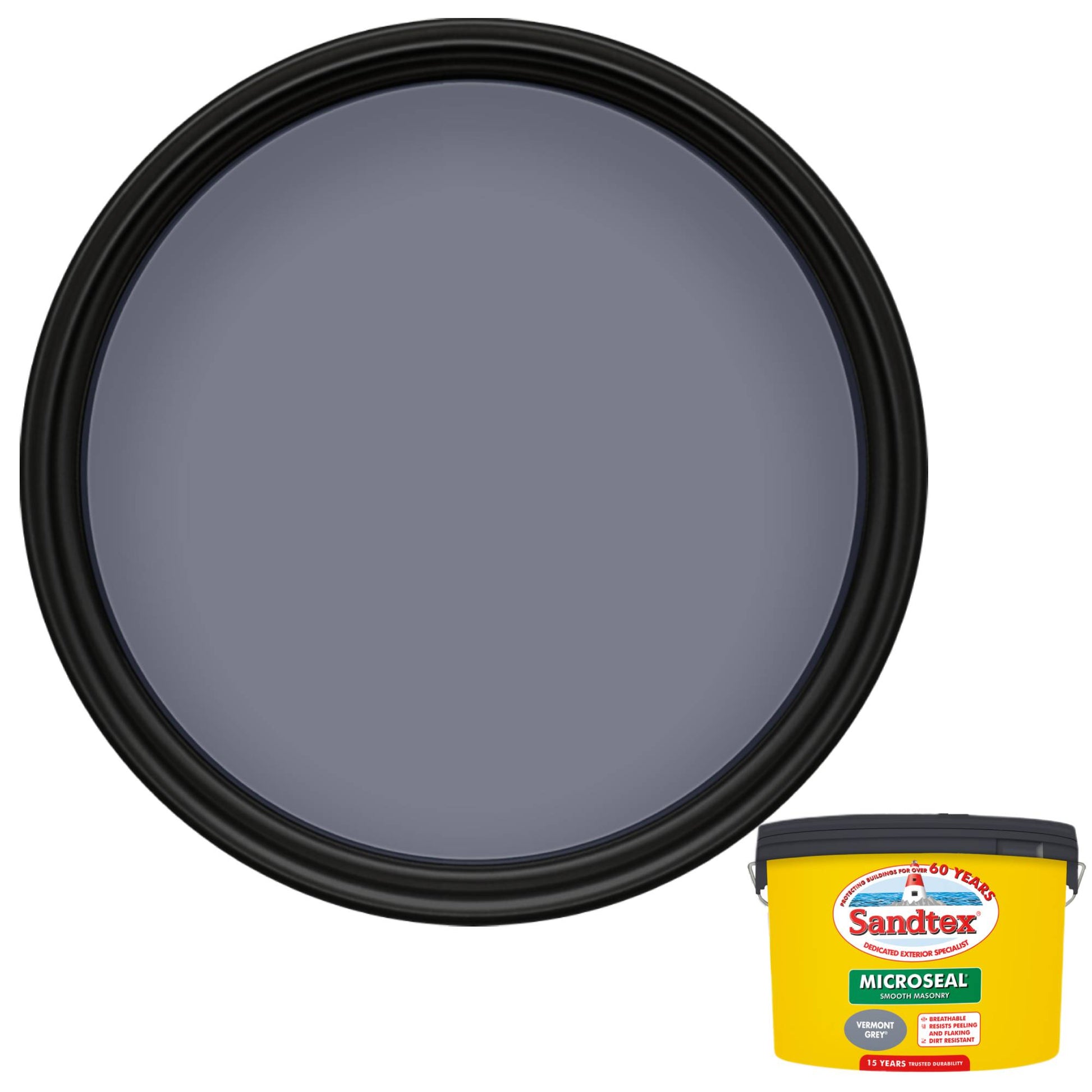 Sandtex 15 Year Weatherproof Exterior Wall Paint - Vermont Grey