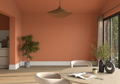 Dulux Heritage Inca Orange on the walls of a room setting