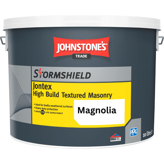 Johnstones Trade Jontex High Build Textured Masonry Coating - Magnolia - 10L