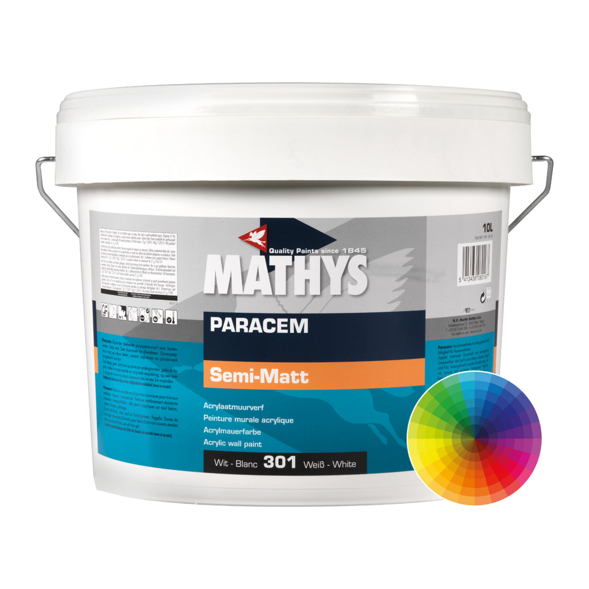 Mathys Paracem Semi-Matt with colour wheel – tinted to your chosen colour