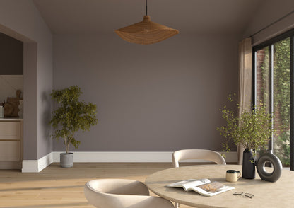 Dulux Heritage Mauve Mist on the walls of a room setting
