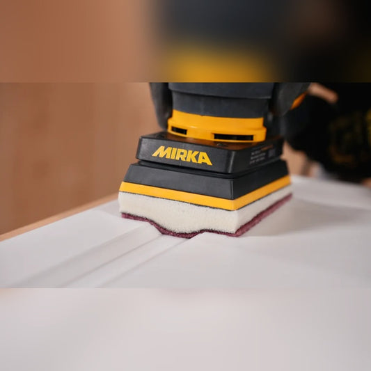 Mirka Deos Profile Sanding Kit 25mm Foam Interface Plus 5X Mirlon Pads