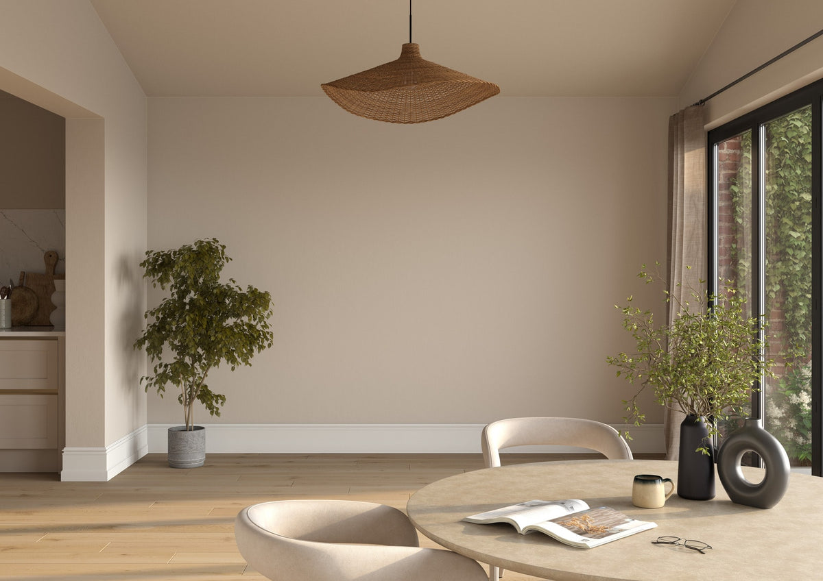 Dulux Heritage Pale Walnut on the walls of a room setting