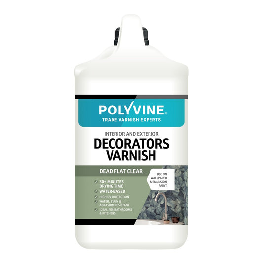 POLYVINE DECORATORS VARNISH DEAD FLAT CLEAR 4 LITRE