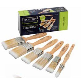 Hamilton Prestige Synthetic Brush Set, 5 Piece Plus Free Sash Brush