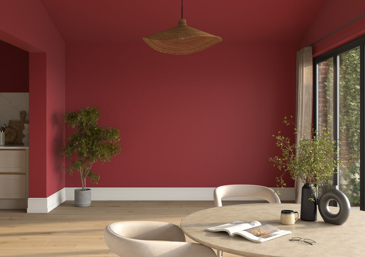 Dulux Heritage Pugin Red on the walls of a room setting