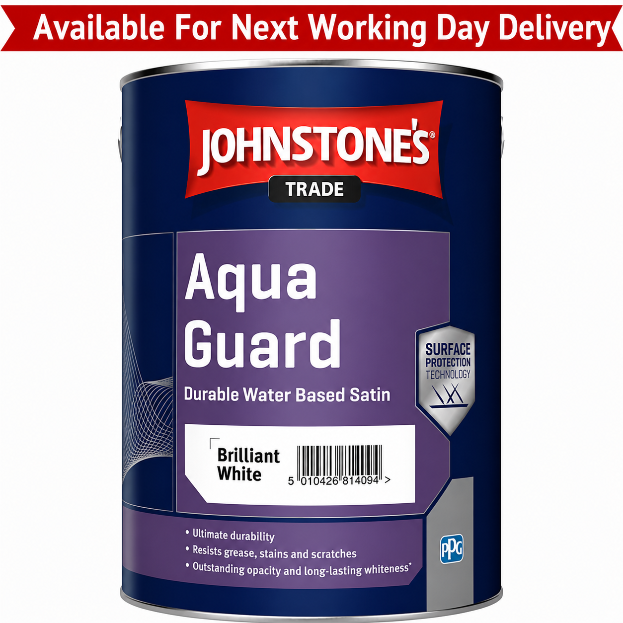 Johnstones Trade Aqua Guard Satin Brilliant White