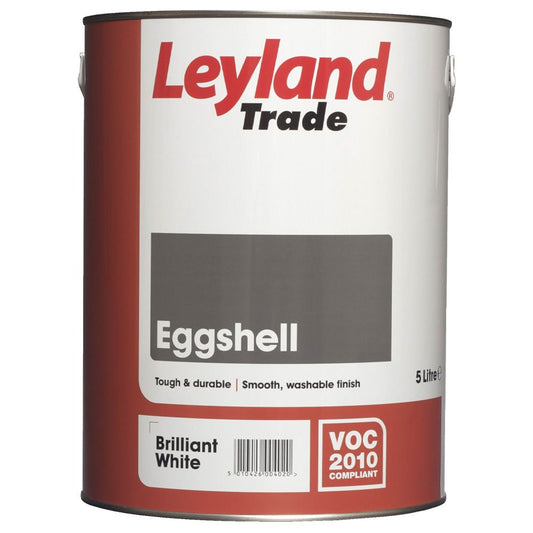 Leyland Trade Eggshell - Brilliant White 5 Litre