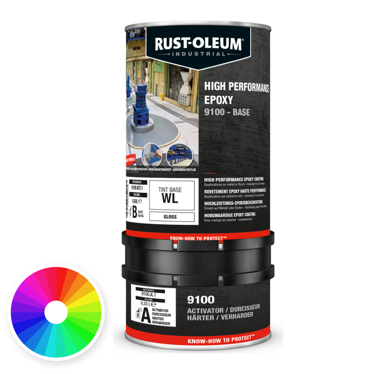 Rust-Oleum 9100 High Performance Epoxy with colour wheel – tinted to your chosen colour