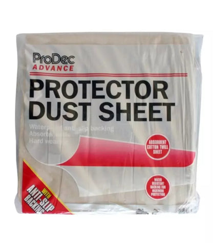 Prodec Advance Protector Large Plastic Backed Dust Sheet Antislip Backing 12x9ft