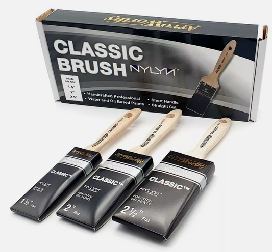 Arroworthy Classic Straight Cut Brush Set 3 Pack