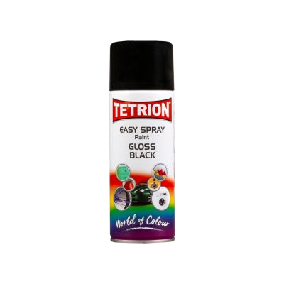 Tetrion Easy Spray Paint Gloss Black - 400 ml