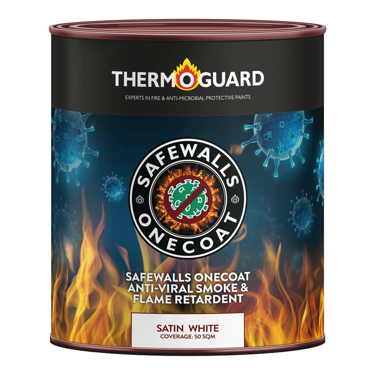 Thermoguard Safewalls Onecoat Anti-Viral Smoke & Flame Retardant White