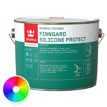 Tikkurila Finngard Silicone Protect Smooth Matt Mineral Masonry Paint, Tinted Colour, colour wheel