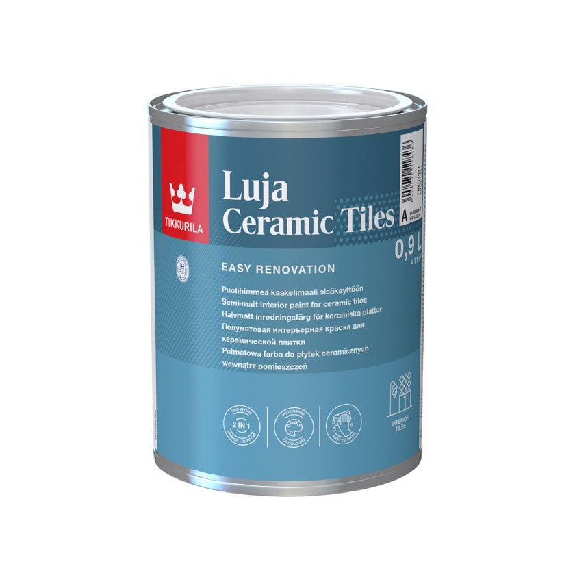 Tikkurila Luja Ceramic Tiles Paint 2 in 1 Tinted Colour