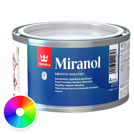 Tikkurila Miranol Traditional Alkyd High Gloss Enamel Paint, Tinted Colour, colour wheel