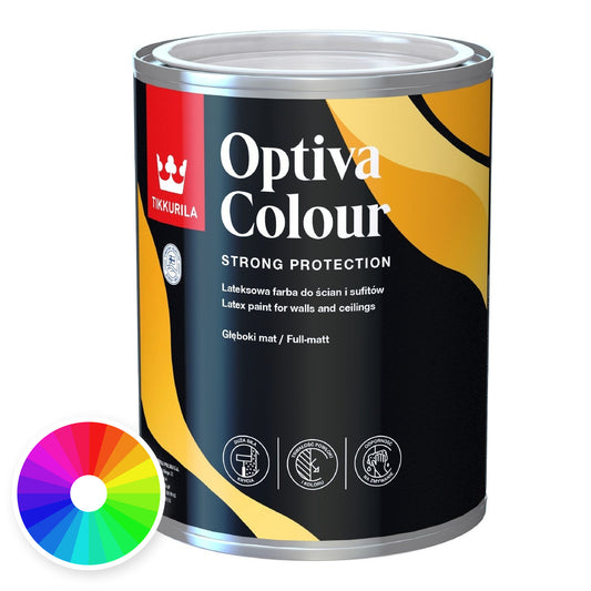 Tikkurila Optiva Colour Trade Matt Paint, Tinted Colour, colour wheel