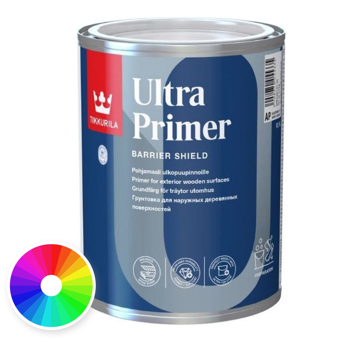 Tikkurila Ultra Primer Durable Exterior Wood Primer Tinted Colour, colour wheel