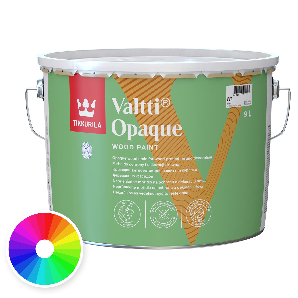 Tikkurila Valtti Opaque Wood Stain Tinted Colour, colour wheel