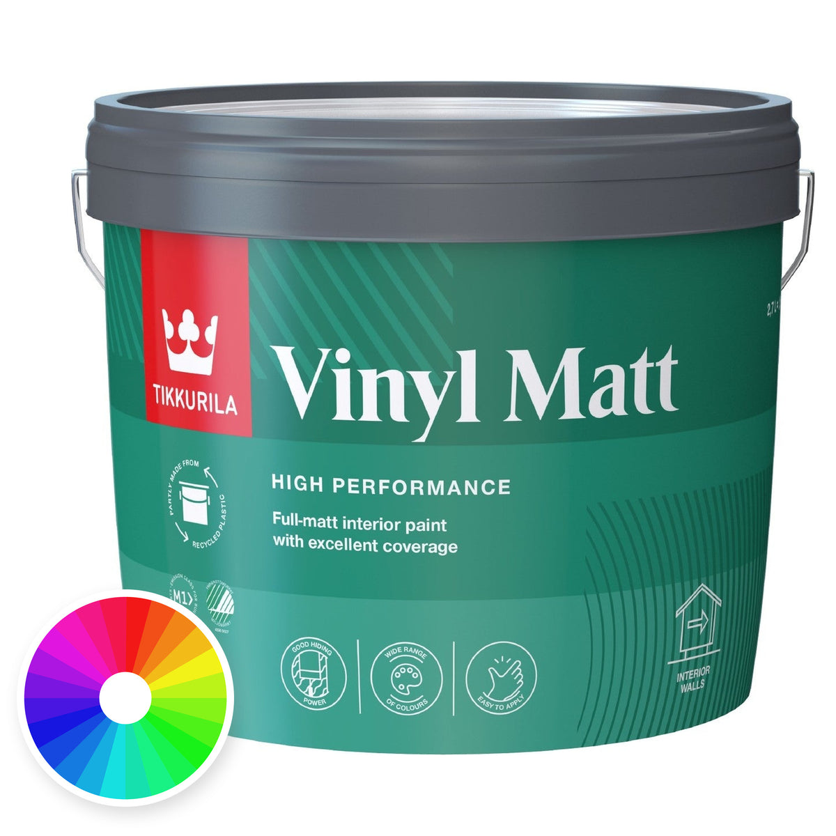Tikkurila Vinyl Matt Water-Based Paint, Tinted Colour, colour wheel
