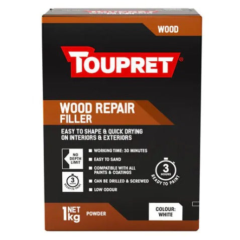 Toupret Wood Repair Filler White, 1 Kg