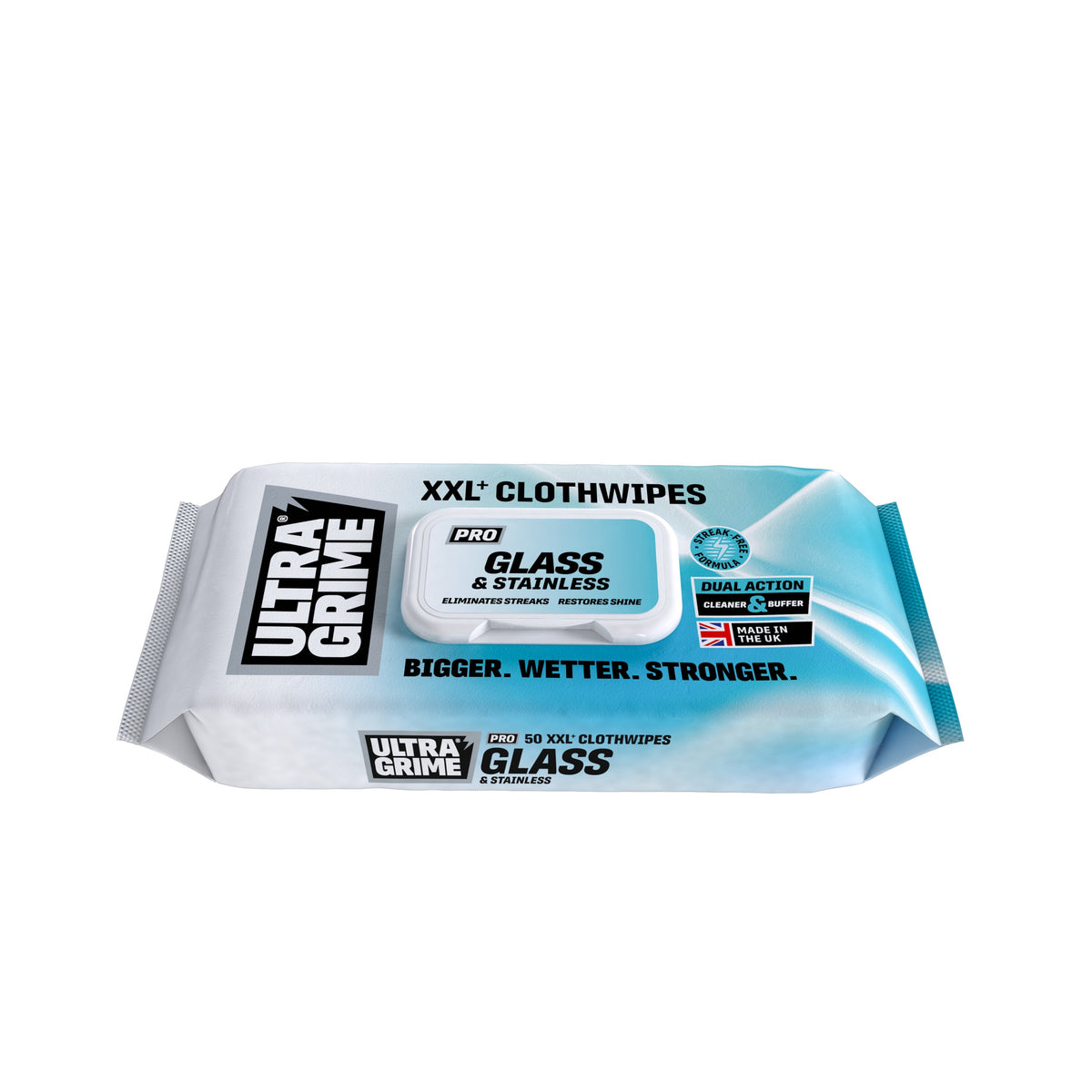 Ultra Grime Pro Glass & Stainless XXL Wipes 50 Pack
