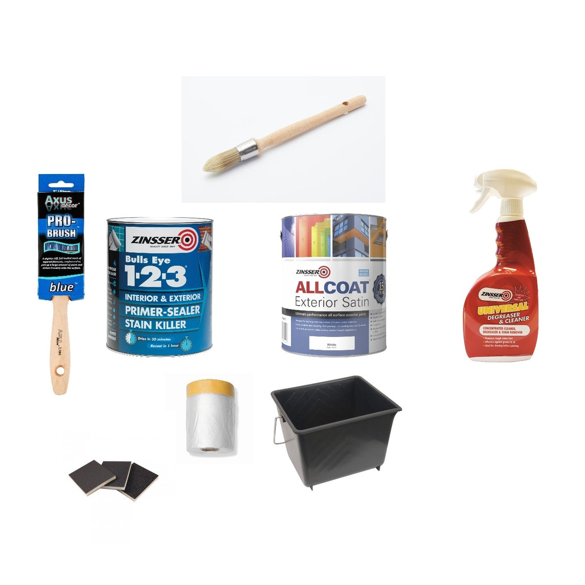 UPVC Project Bundle Satin Finish- 1 Litre Size, Everything you need to refresh or colour change for external UPVC or composite Surfaces