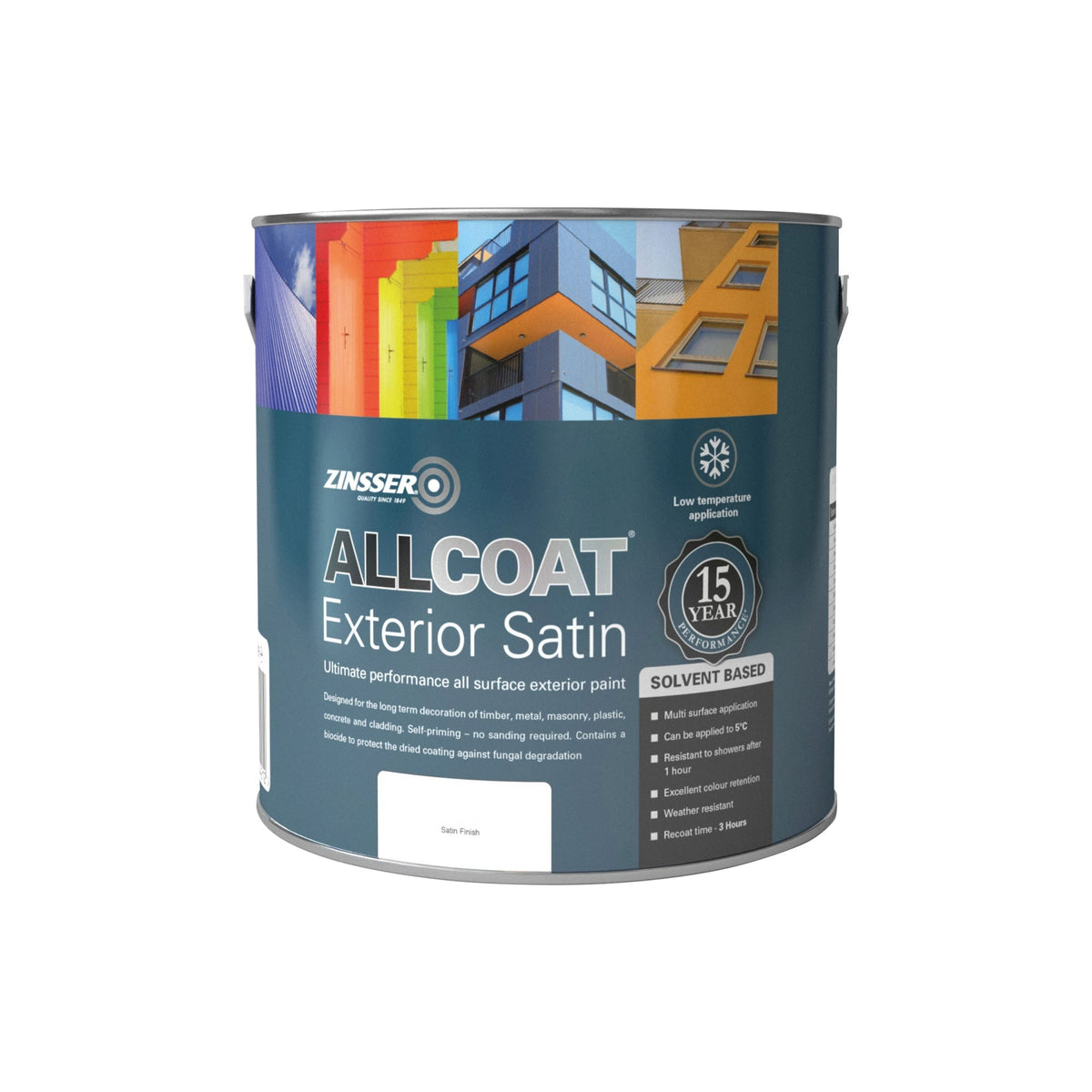 Zinsser AllCoat Exterior Satin solvent based tin