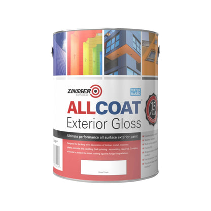 Zinsser AllCoat Exterior Gloss water based tin