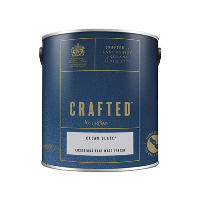 Crown Crafted Luxurious Flat Matt Finish Paint - Clean Slate - 2.5 Litre